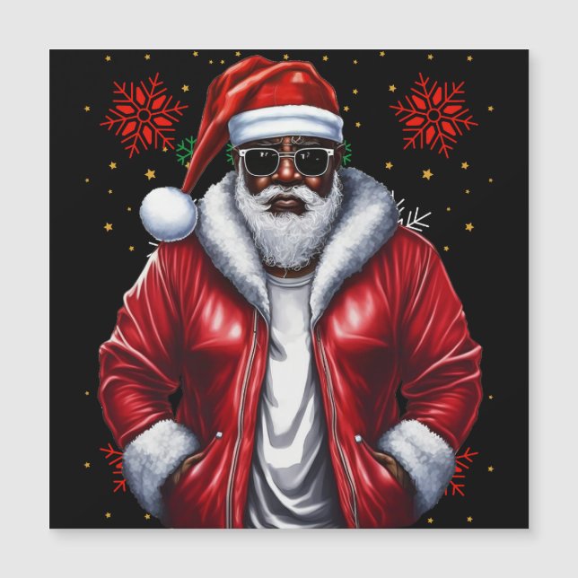 Black Man Melanin Christmas Santa Claus Ugly Xmas (Front)