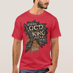 Black Man Short Freeform Dreads T-Shirt