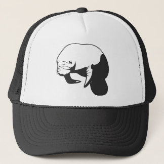 Black Manatee Trucker Hat