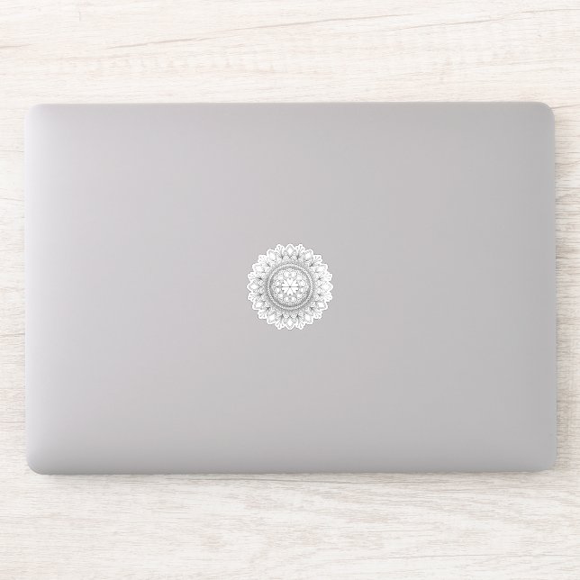 Black Mandala Fantasy Flower and hearts (Computer)