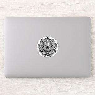 Black Mandala on White Background