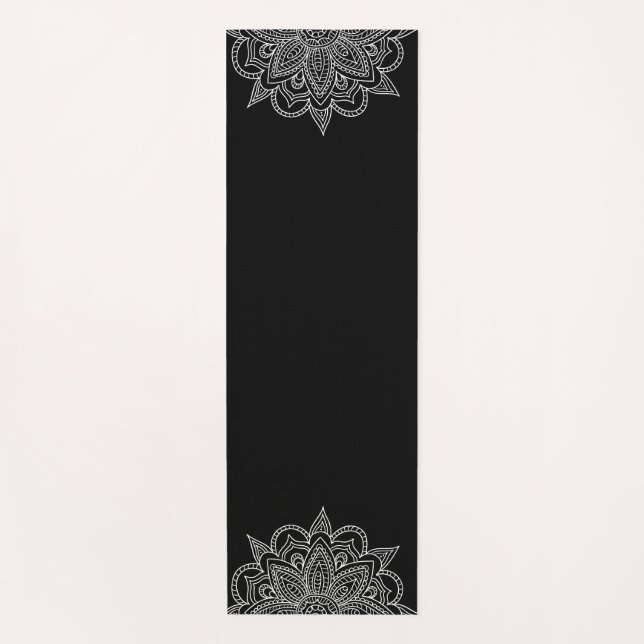 Black Mandala Yoga Mat (Front)