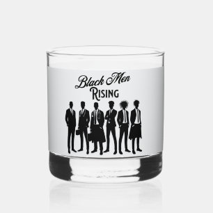 Black Mans Birthday Liquor gift/Black Rising Whiskey Glass