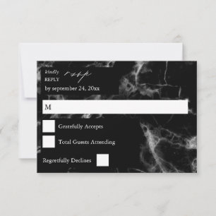 Black Marble 2 RSVP Card