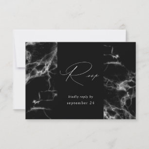 Black Marble 2 w Meal RSVP Card