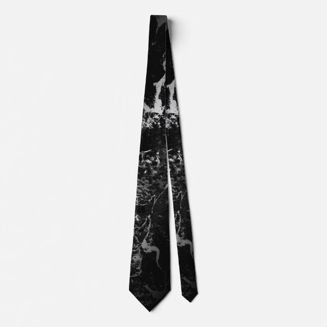 Black Marble abstract Tie (Front)