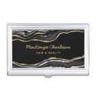 Black Marble Agate Gold Glitter