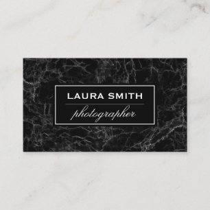 Black Marble Background Business Card
