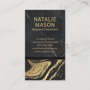 Black Marble Background   Gold Marble Business Card