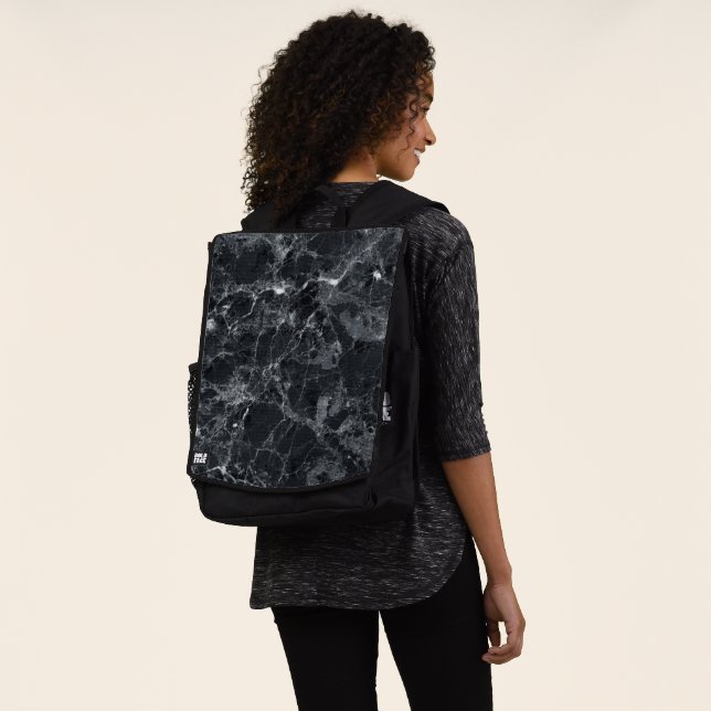 Black marble backpack (Worn)