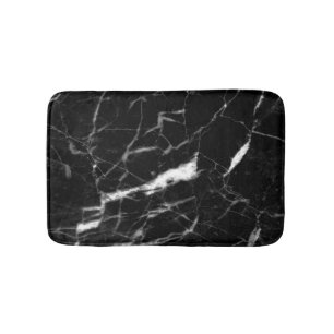 Black Marble Bath Mat