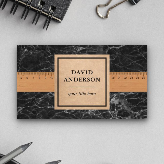 Black Marble Bathroom Flooring Tiles Installer Business Card (Creator Uploaded)