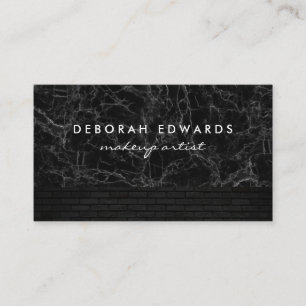 Black Marble   Black Brick Wall Business Card