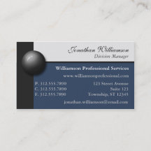 Black Marble Blue and Off-White Business Cards