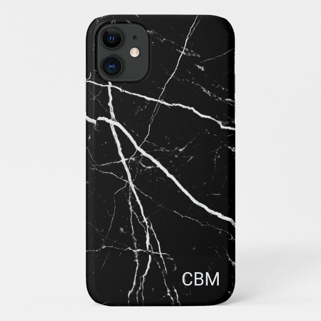 Black Marble Case-Mate iPhone Case (Back)