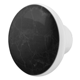 Black Marble Ceramic Knob for Modern Interiors