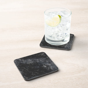 Black marble coaster