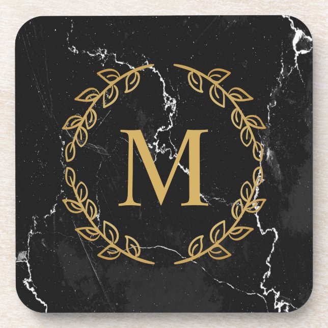 Black Marble Coaster (Front)