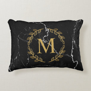 Black Marble Decorative Cushion