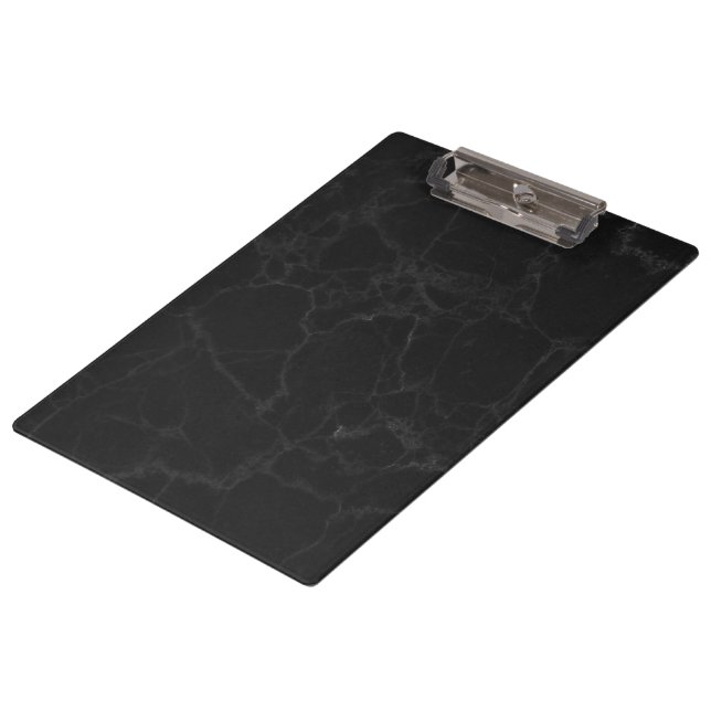 Black Marble Finish Clipboard Stylish and Durable (Angled)