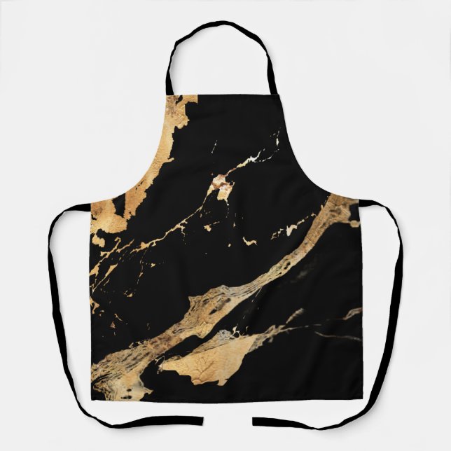 Black Marble Gold Apron (Front)