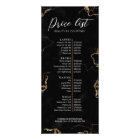 Black Marble & Gold Elegant Salon Price List Menu