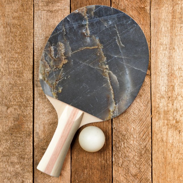 Black Marble & Gold Stone  Ping Pong Paddle (Creator Uploaded)