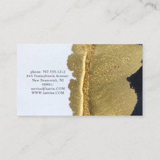 black marble golden house design cleaning service business card