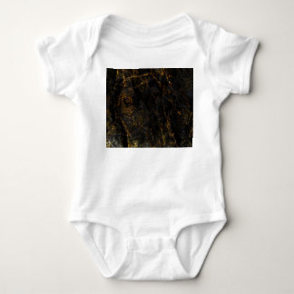 Black marble, golden veins, texture. baby bodysuit