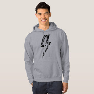 Black Marble Lightning Bolt Hoodie