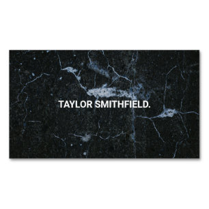 Black Marble Magnetic Business Card