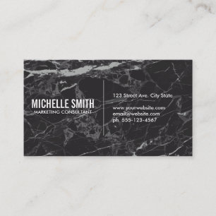 Black Marble   Minimalist Business Card