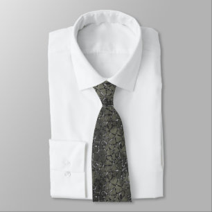 Black Marble Mosaic Glass Pattern Tie