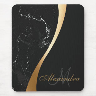 Black Marble Mouse Mat