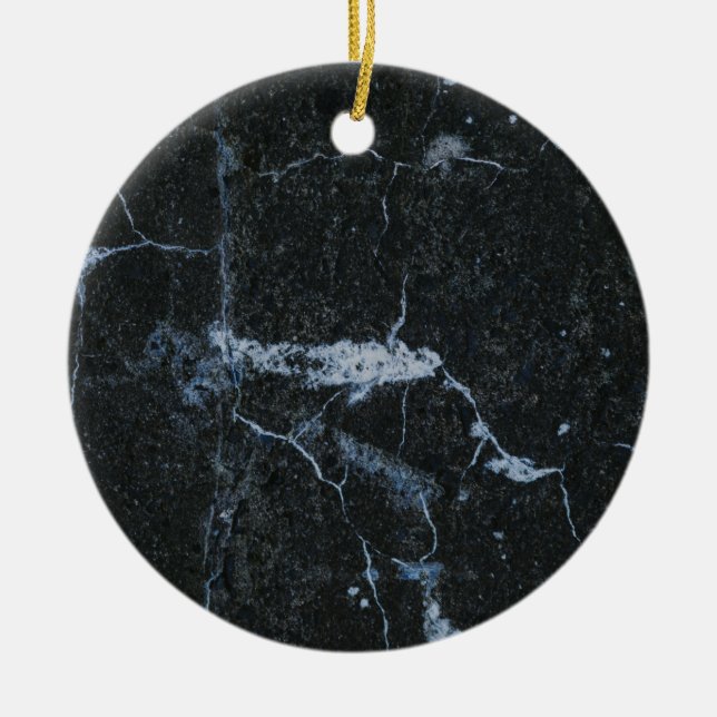 Black Marble Pattern Ceramic Tree Decoration (Front)