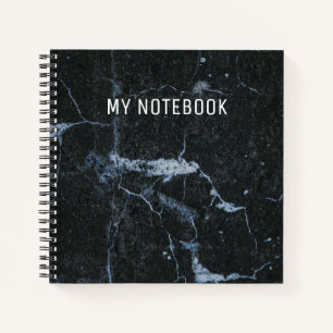 Black Marble Pattern Notebook