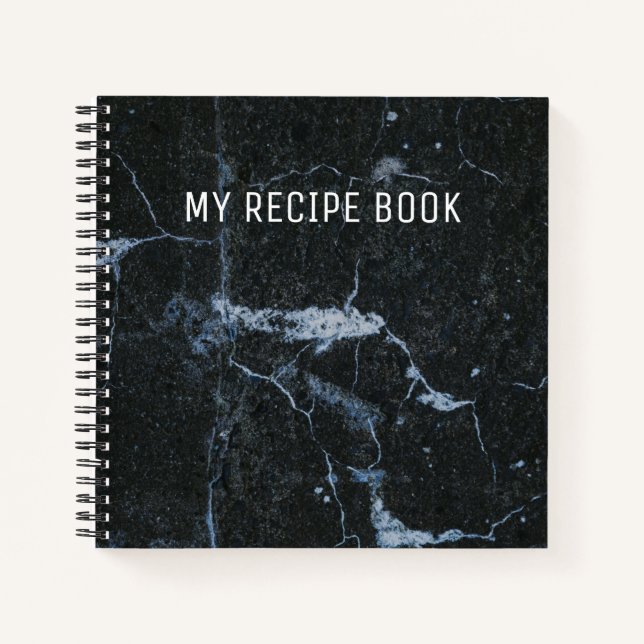 Black Marble Pattern Recipe Book (Front)