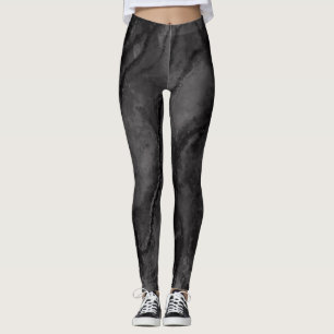 Black Marble Pebble Leggings