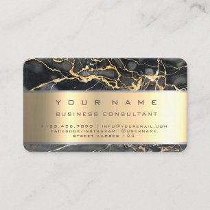 Black Marble Professional Business Consultant Business Card
