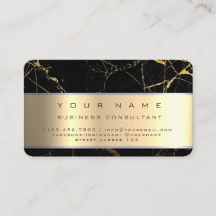 Black Marble Professional Business Consultant Business Card