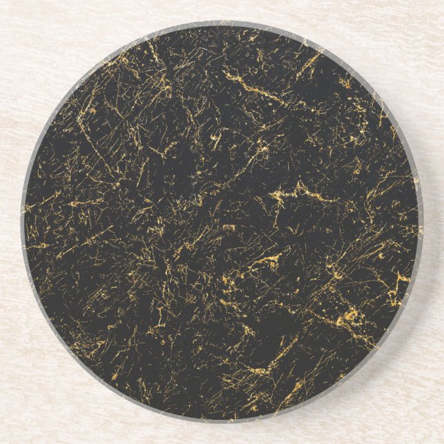 Black Marble Sandstone Coaster (Front)