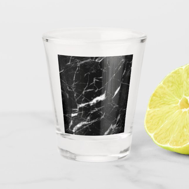 Black Marble Shot Glass (Front)