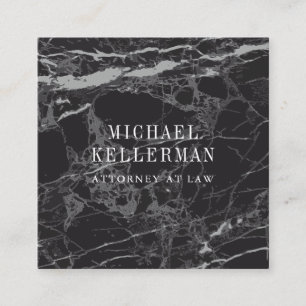 Black Marble Square Business Card