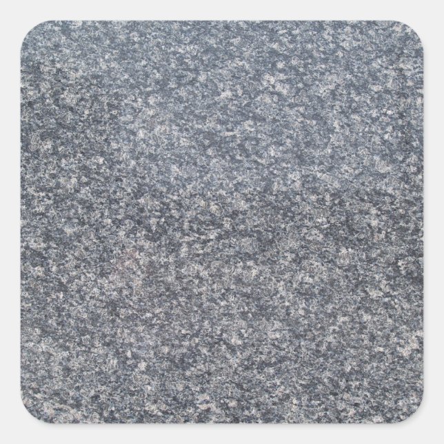 Black Marble Square Sticker (Front)