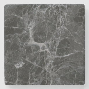 Black marble stone coaster