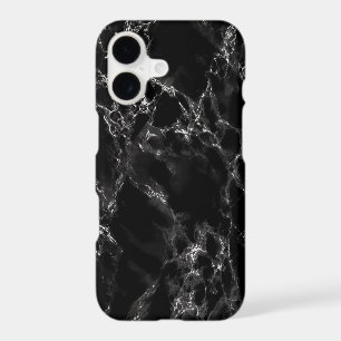 Black Marble Stone Design iPhone Case