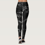 Black Marble Stone Design Leggings<br><div class="desc">Modern Black Marble Stone Design Leggings</div>