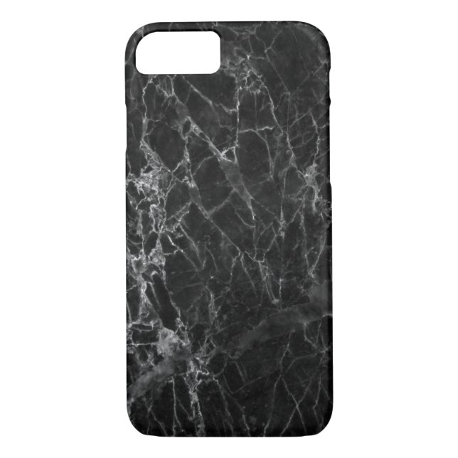 Black Marble Stone Look Case-Mate iPhone Case (Back)
