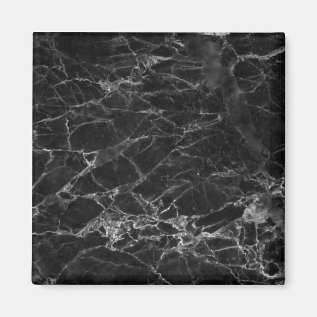 Black Marble Stone Look Magnet (Front)