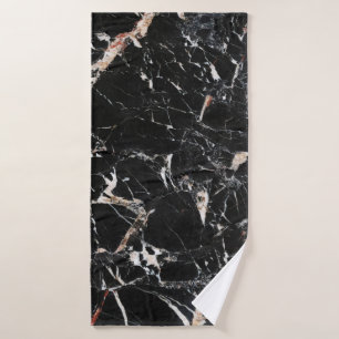 Black marble stone natural background abstract mar bath towel